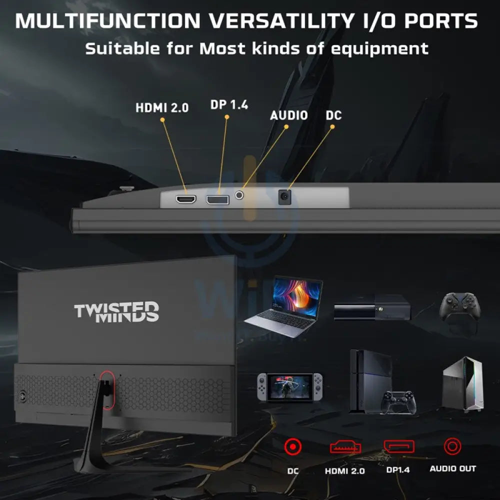 Twisted Minds 27’’ FHD Fast IPS / 165Hz / 0.5ms / HDR Gaming Monitor - Black Monitors & Projectors > Monitors