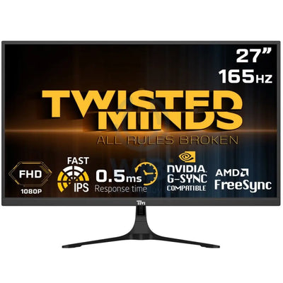 Twisted Minds 27’’ FHD Fast IPS / 165Hz / 0.5ms / HDR Gaming Monitor - Black Monitors & Projectors > Monitors