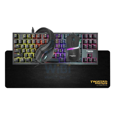 Twisted Minds 4-in-1 Gaming Bundle (Wired Keyboard Wired Headset Mouse Mouse Pad) Accessories > Other Peripherals