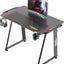 Twisted Minds A Shaped Carbon Fiber Texture Gaming Desk / RGB Light / Headphone Hooks / Cup Holder - Black Accessories