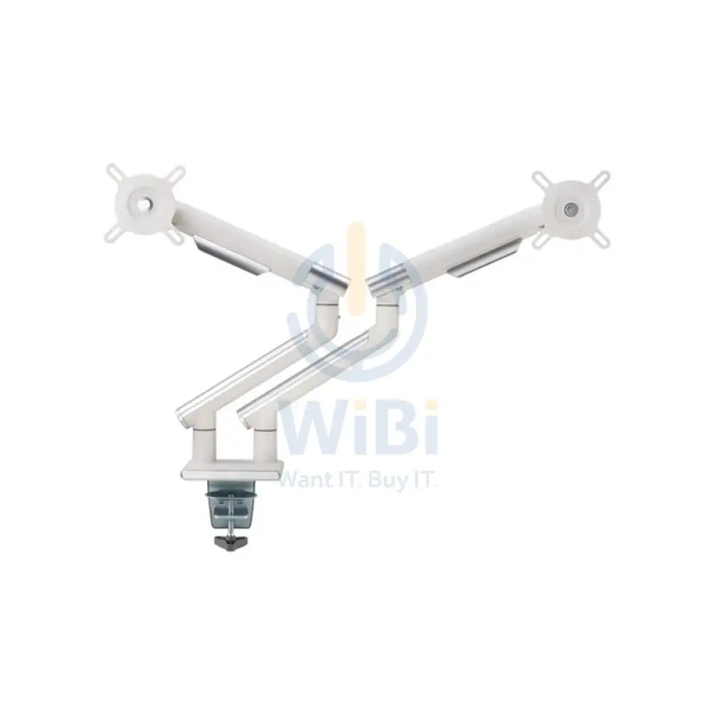 Twisted Minds Dual Monitor Premium Slim Aluminum Spring Monitor Arm - 17’’-32’’ Inch / 479mm / Fine Texture White