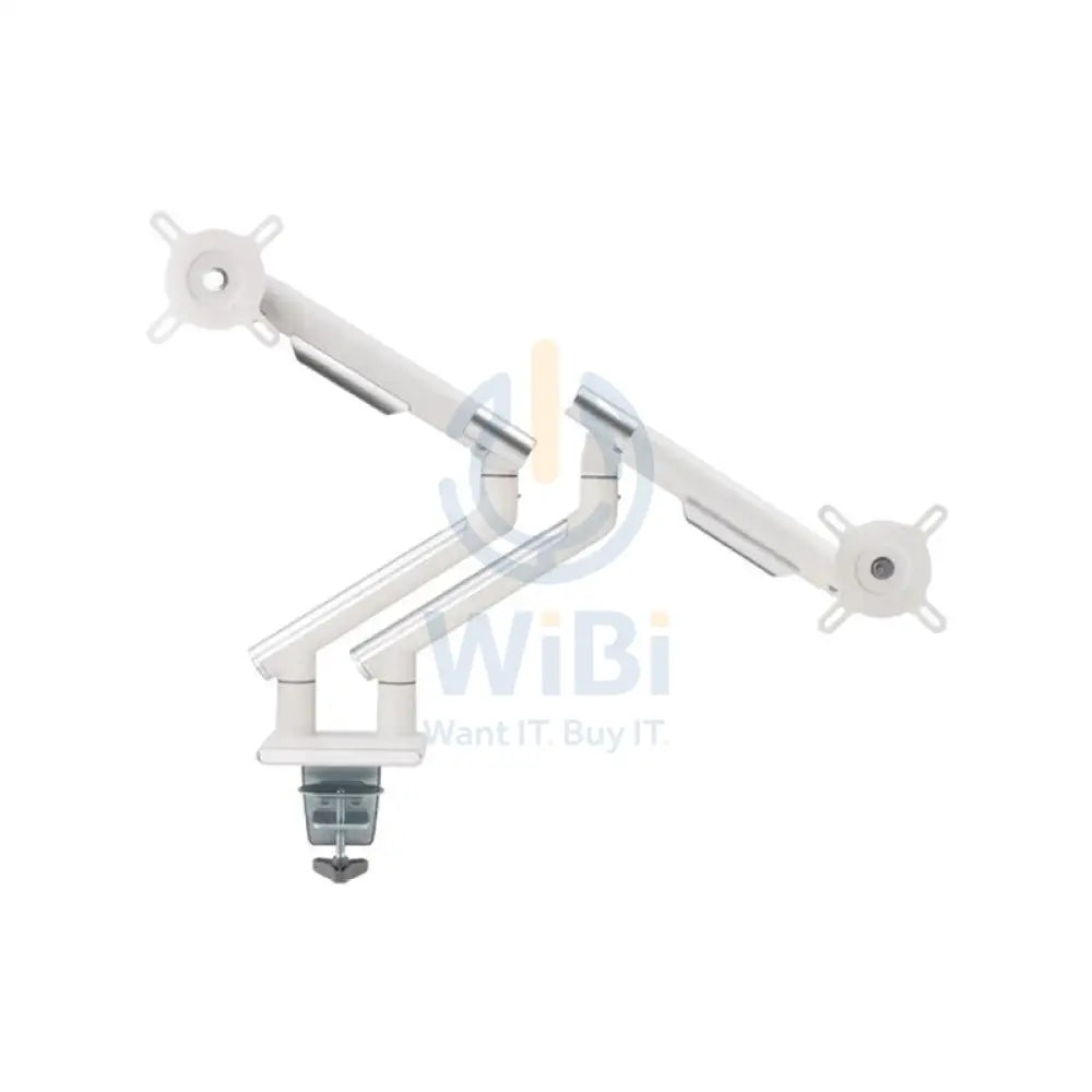 Twisted Minds Dual Monitor Premium Slim Aluminum Spring Monitor Arm - 17’’-32’’ Inch / 479mm / Fine Texture White