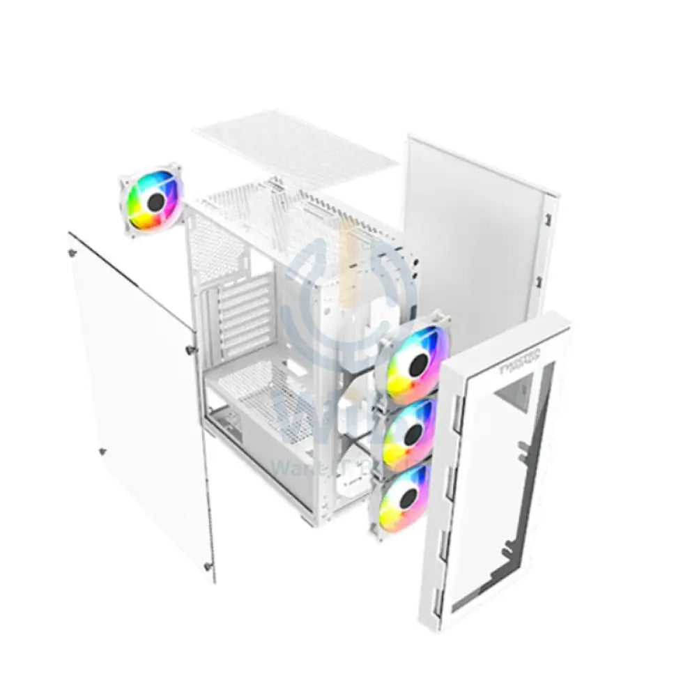 Twisted Minds Titan Glass Mid Tower Gaming Case - White Gaming Consoles > Gaming Zone