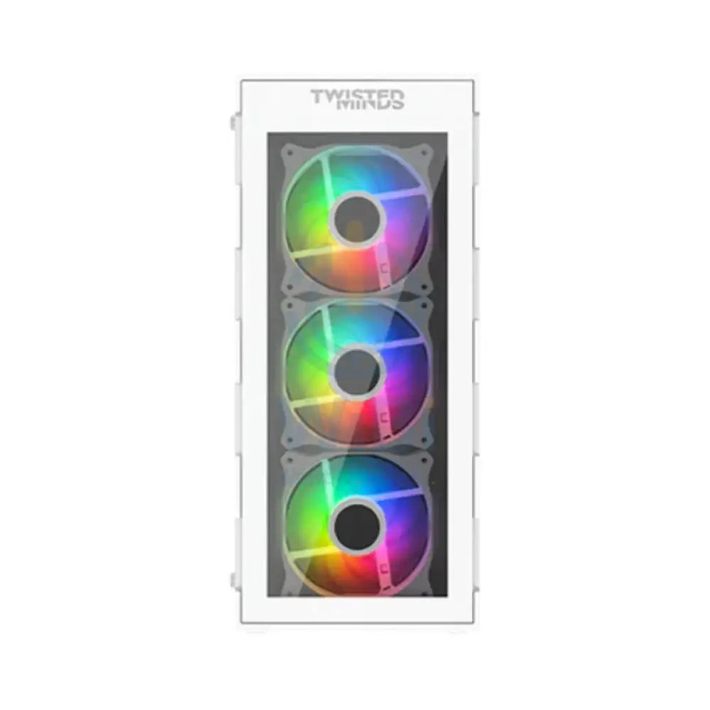Twisted Minds Titan Glass Mid Tower Gaming Case - White Gaming Consoles > Gaming Zone