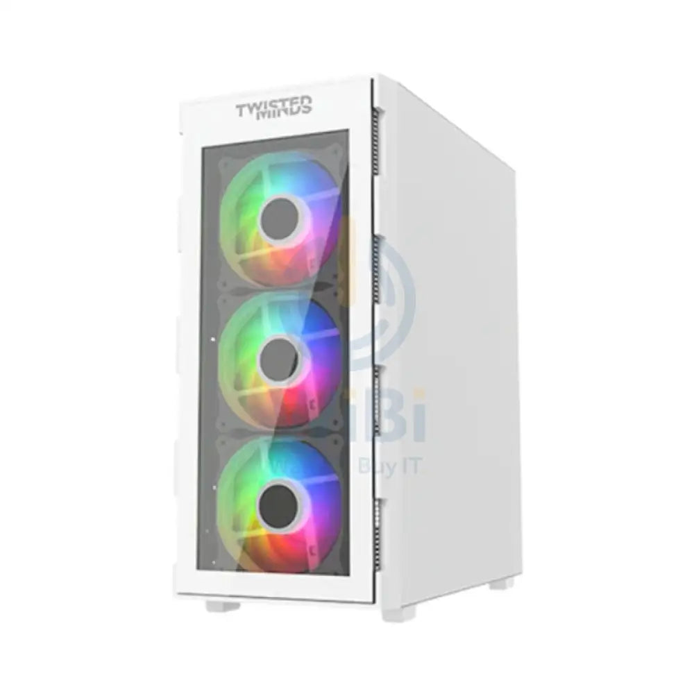 Twisted Minds Titan Glass Mid Tower Gaming Case - White Gaming Consoles > Gaming Zone