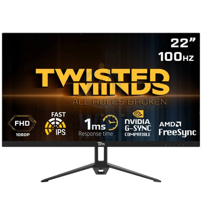 Twisted Minds TM22FHD100IPS 22’’ FHD IPS / 100Hz / 1ms Gaming Monitor - Black Monitors & Projectors > Monitors > Gaming