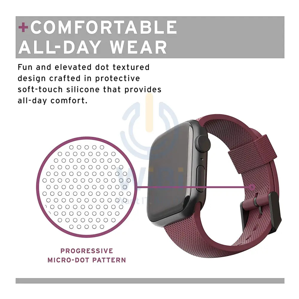 [U] by UAG Apple Watch 41/40/38mm DOT Silicone Strap - Aubergine Accessories > Smart Watches > Offer Zone