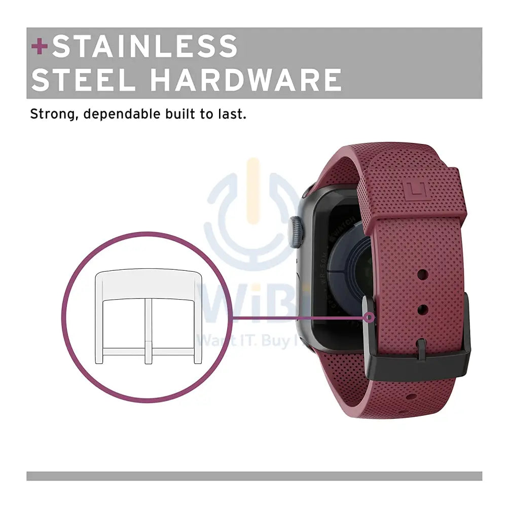 [U] by UAG Apple Watch 41/40/38mm DOT Silicone Strap - Aubergine Accessories > Smart Watches > Offer Zone