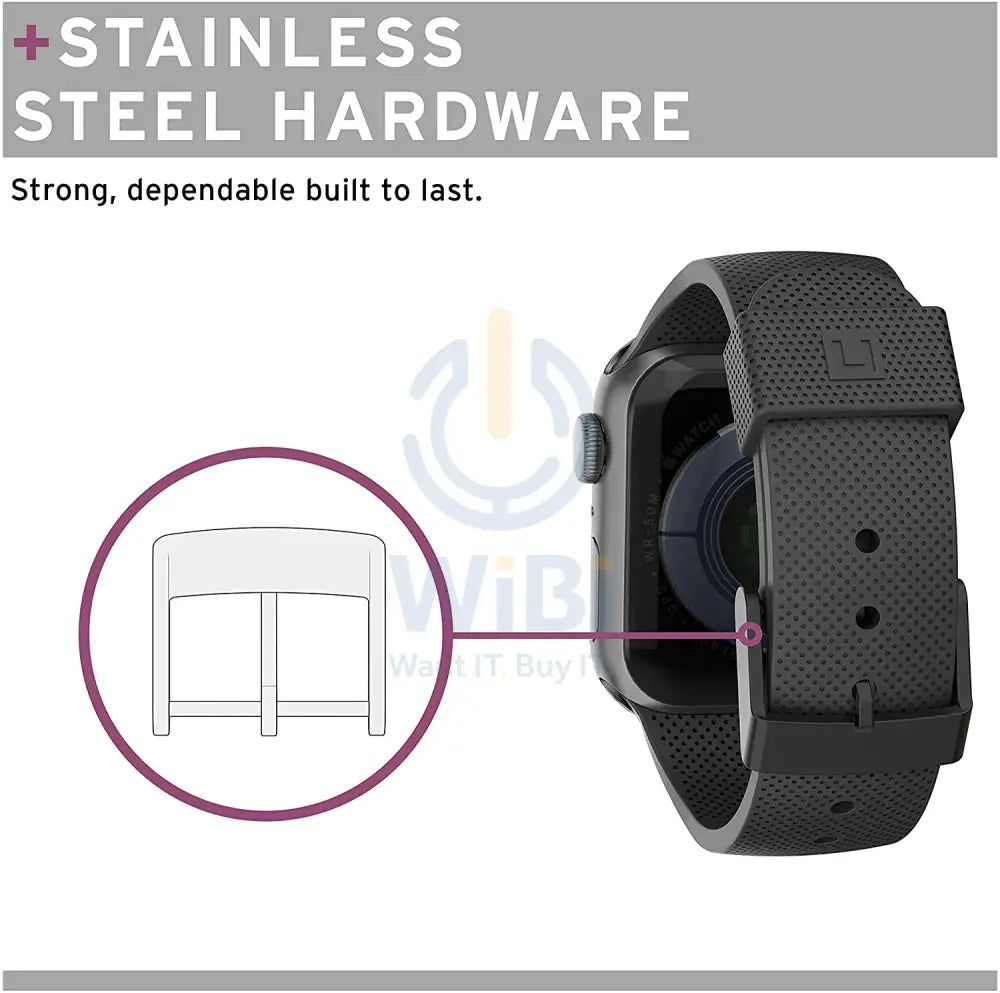[U] by UAG Apple Watch 41/40/38mm DOT Silicone Strap - Black Accessories > Smart Watches