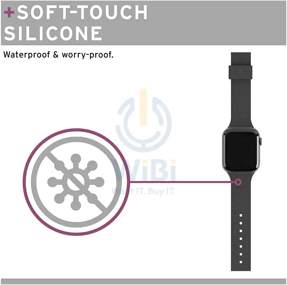 [U] by UAG Apple Watch 41/40/38mm DOT Silicone Strap - Black Accessories > Smart Watches
