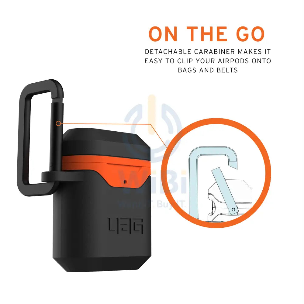 UAG Apple Airpods Gen 1& 2 Hard Case V2 - Black/Orange Accessories > Mobiles & Tablets > Mobiles