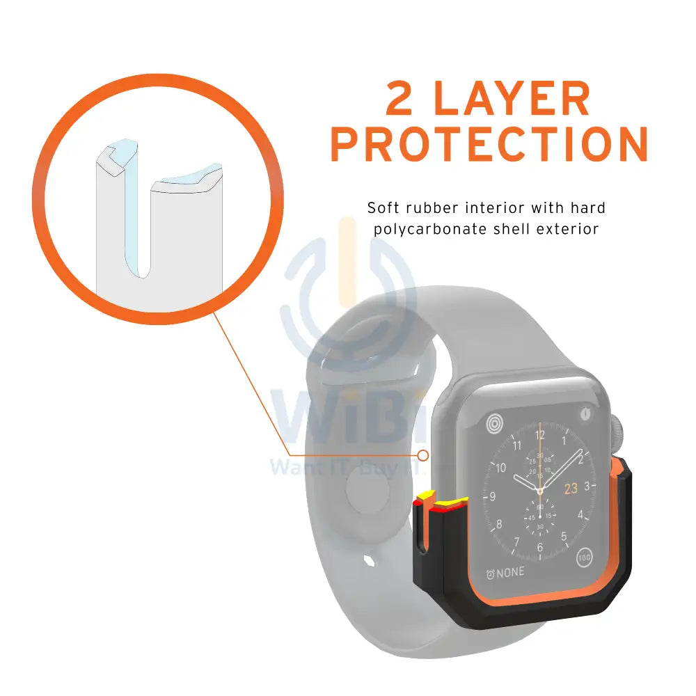 UAG Apple Watch 40mm Series 4/5/6/SE/SE2 Civilian Case - Black / Orange Accessories > Smart Watches
