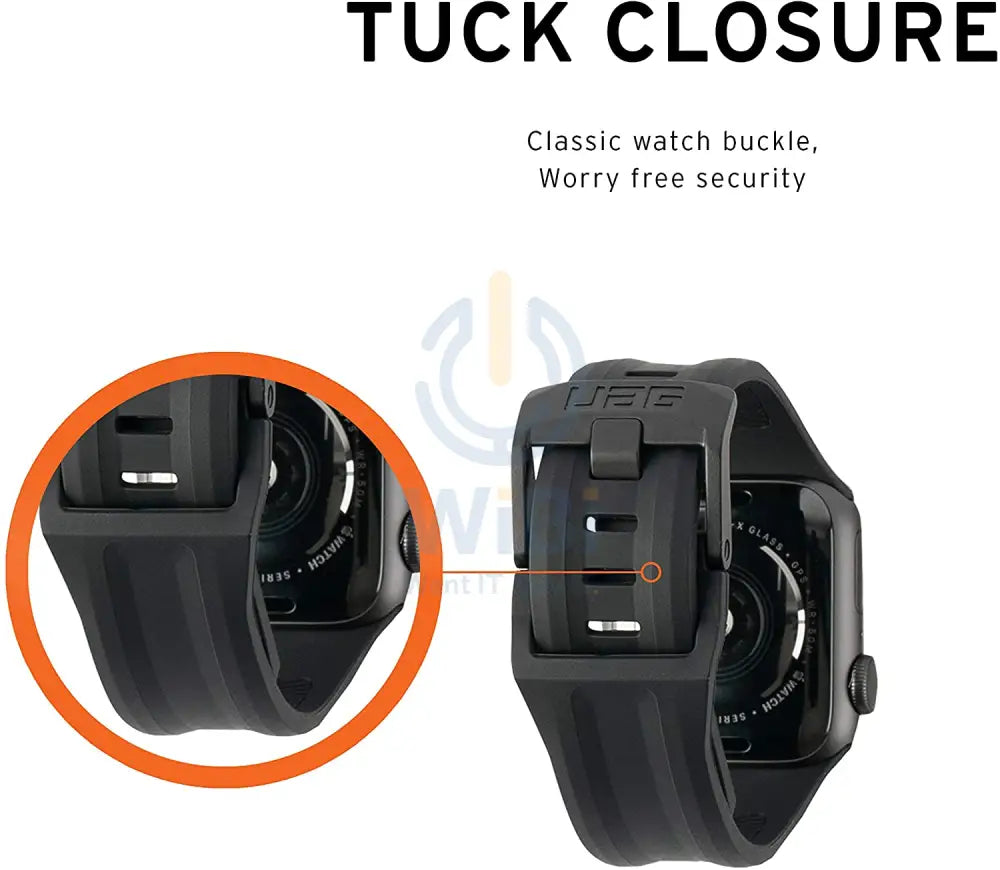 UAG Apple Watch 41mm/40mm/38mm Silicone Scout Strap - Black Accessories > Smart Watches