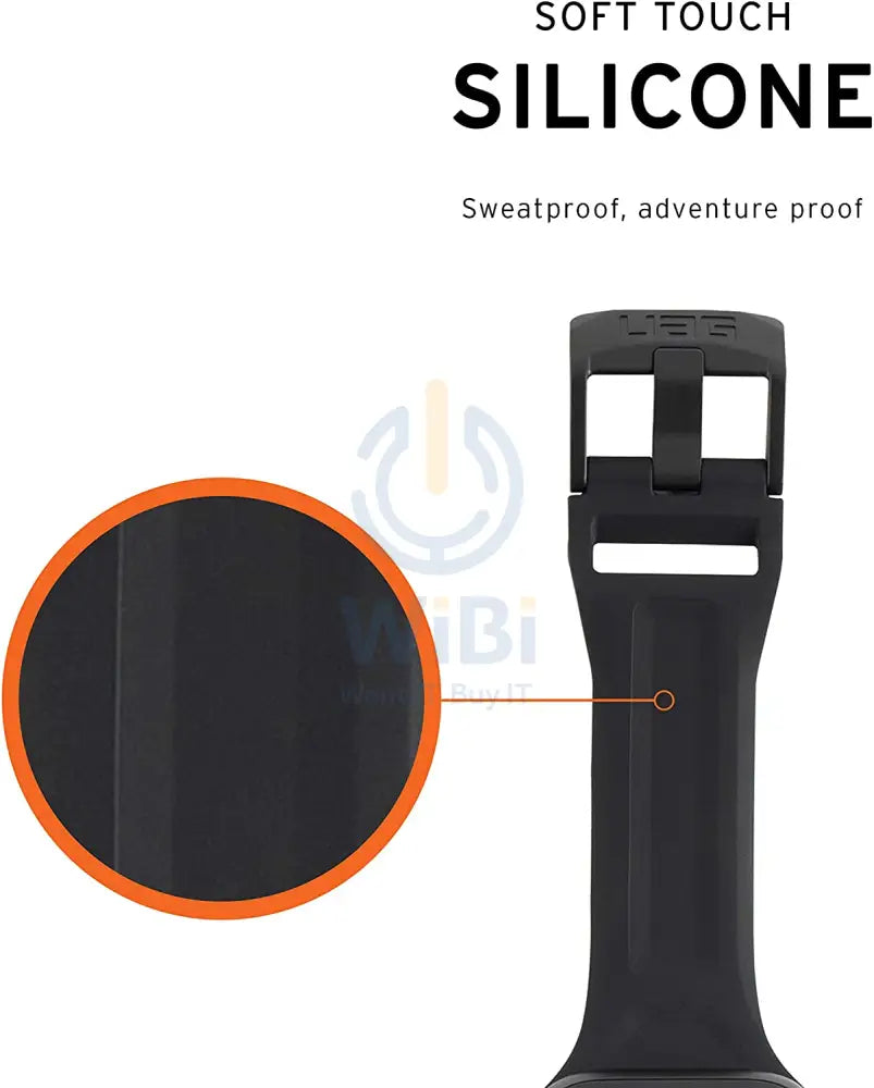 UAG Apple Watch 41mm/40mm/38mm Silicone Scout Strap - Black Accessories > Smart Watches