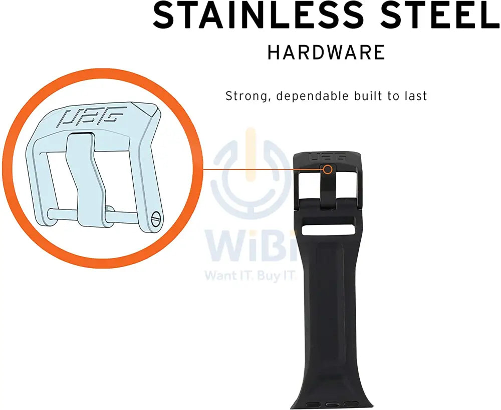 UAG Apple Watch 41mm/40mm/38mm Silicone Scout Strap - Black Accessories > Smart Watches