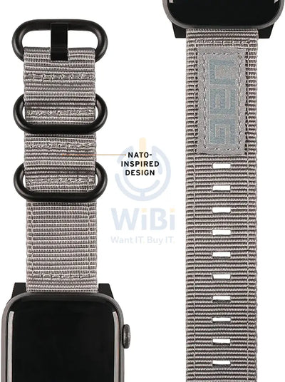 UAG Apple Watch 45mm/44mm/42mm/Ultra Nato Strap - Gray Accessories > Smart Watches > Straps