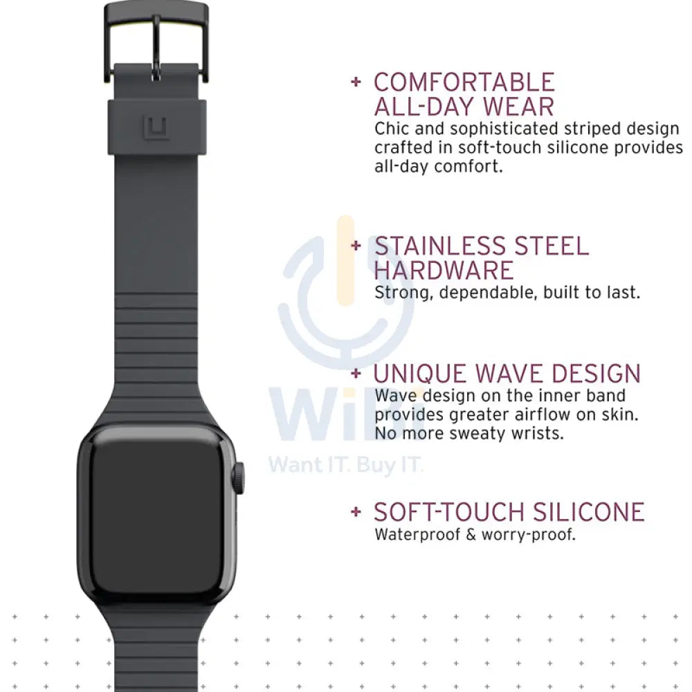 UAG Aurora Strap - Apple Watch 41mm / 40mm / 38mm / Black Accessories > Smart Watches