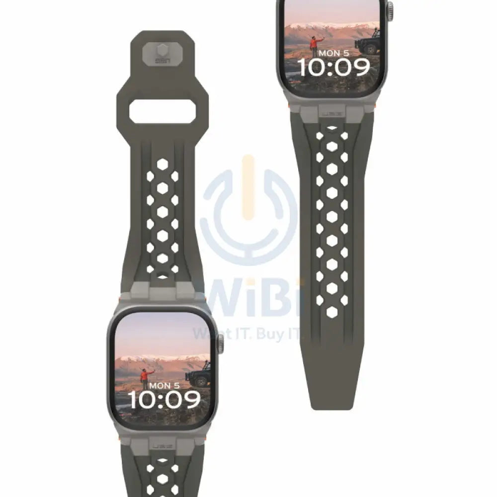 UAG Monarch Strap for Apple Watch 49/45/44/42mm - Olive/Titanium Accessories > Smart Watches > Straps
