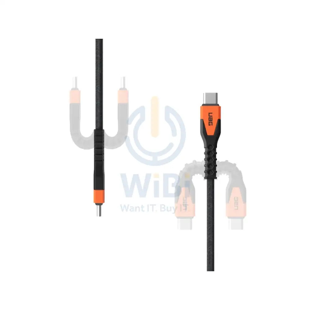 UAG Rugged Kevlar Cable - 1.5m / 5ft / Black/Orange Accessories > Cables & Converters > Cables