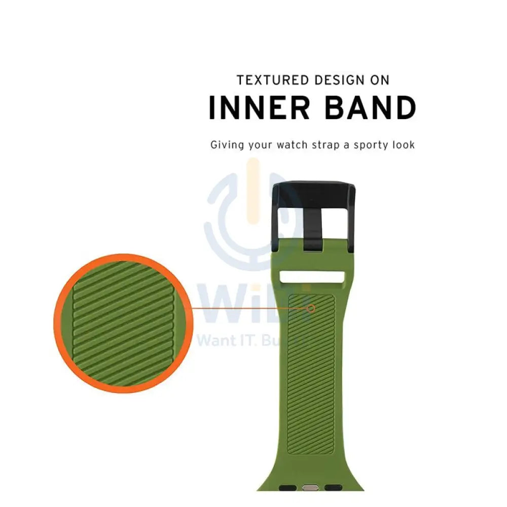 UAG Silicone Scout Strap - Apple Watch 42mm / 44mm / 45mm / Olive Green