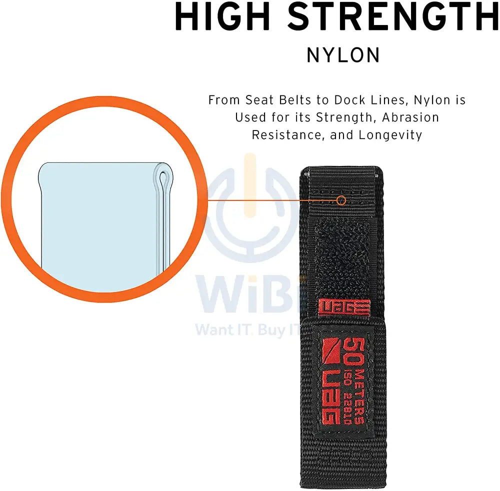 UAG Universal Watch (20mm Lugs) Active Strap - Black Accessories > Smart Watches
