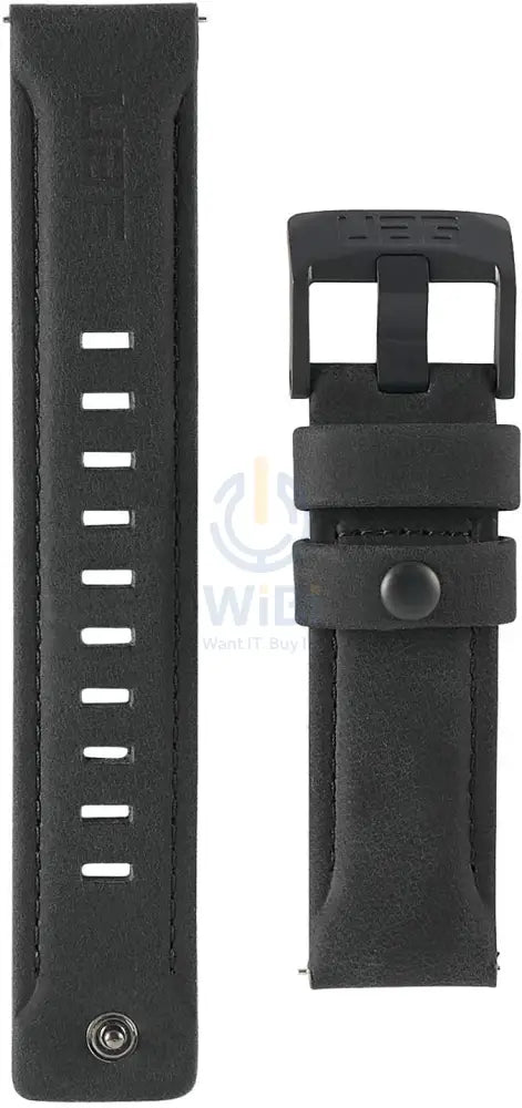 UAG Universal Watch (22mm Lugs) Leather Strap - Black Accessories > Smart Watches