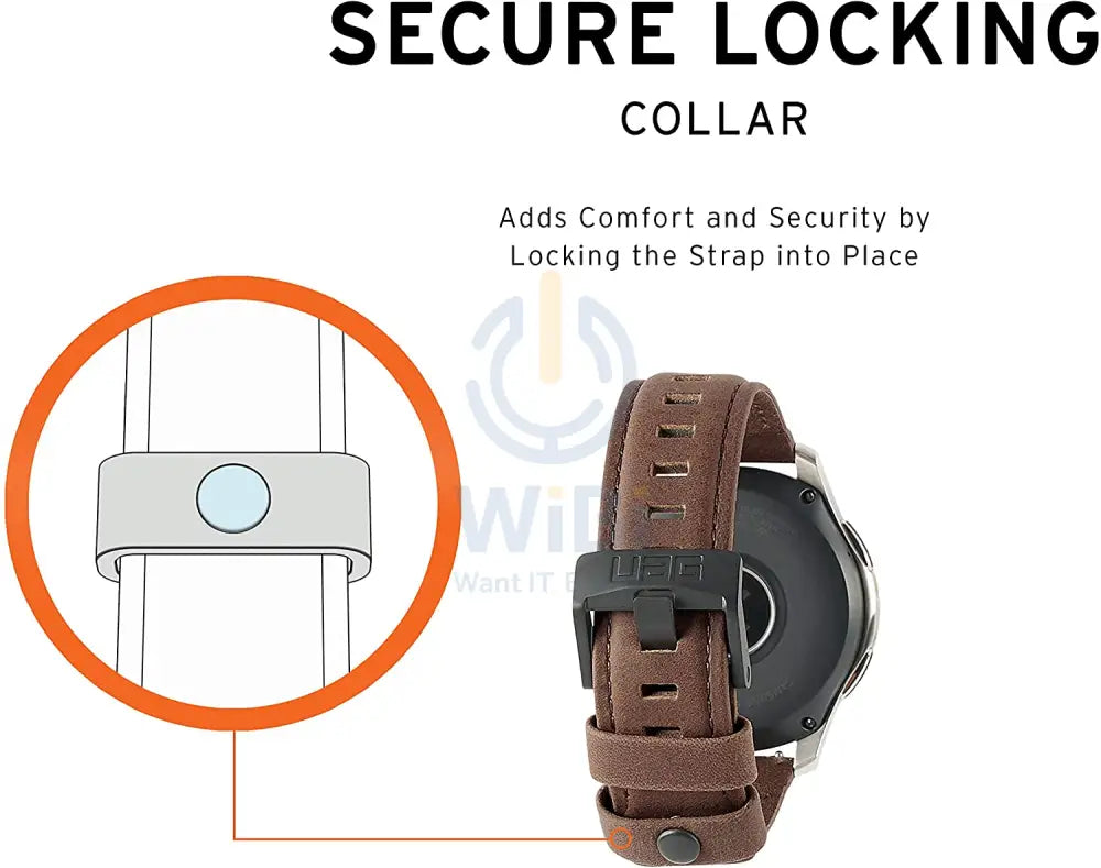 UAG Universal Watch (22mm Lugs) Leather Strap - Brown Accessories > Smart Watches