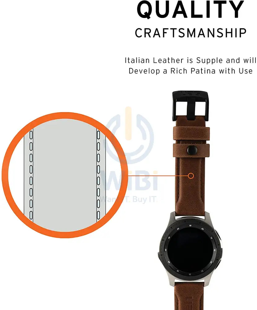 UAG Universal Watch (22mm Lugs) Leather Strap - Brown Accessories > Smart Watches