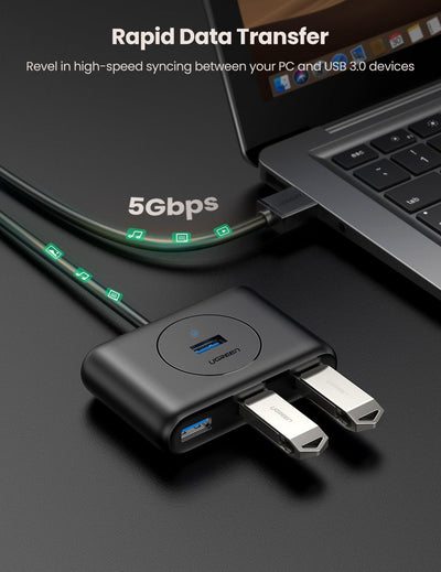 UGREEN USB 3.0 Hub - 1 Meter / Black