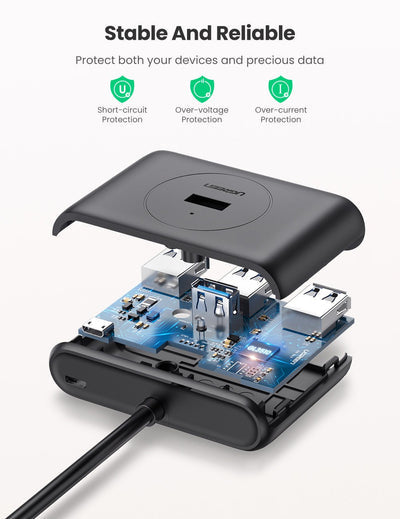 UGREEN USB 3.0 Hub - 1 Meter / Black