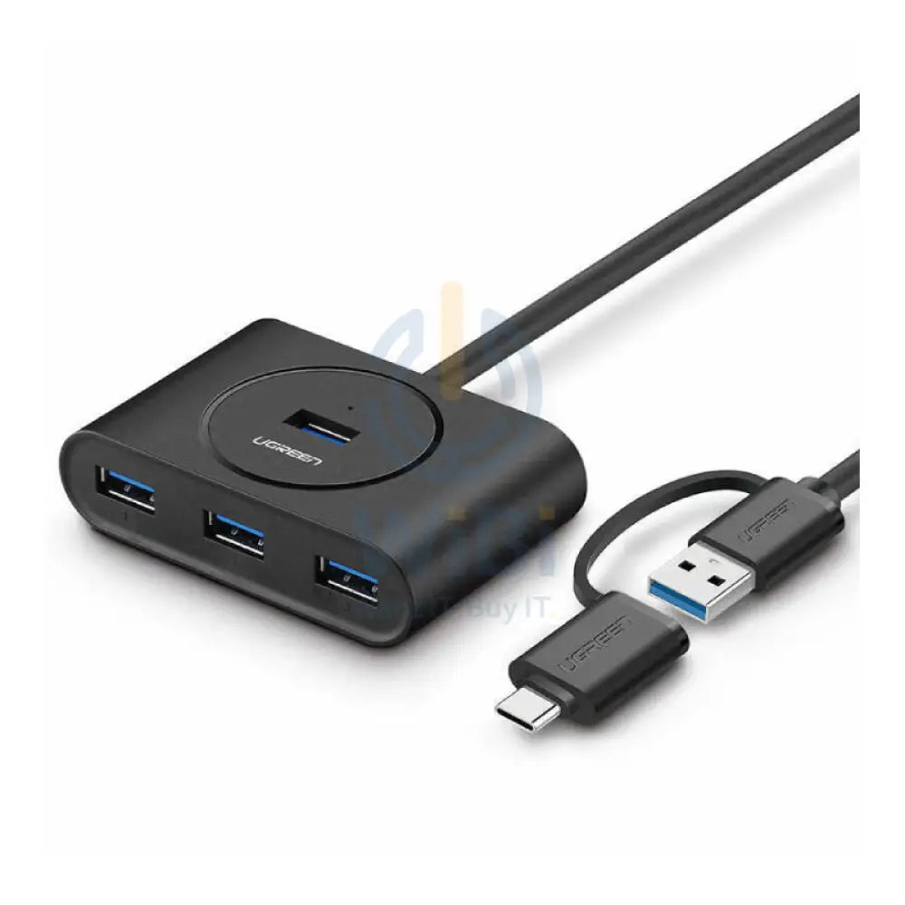 Ugreen 4 Port USB 3.0 Hub With Type-c Adapter - 1 Meter / Black Accessories > Cables & Converters > Cables > Offer Zone