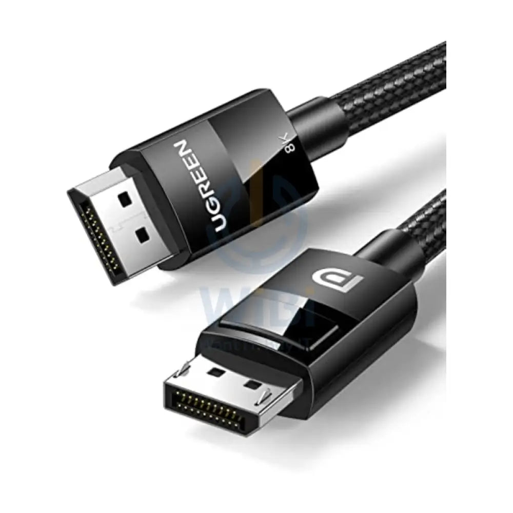 UGREEN DP 1.4 Male to Male Plastic Case Braided Cable - 2 Meter / Black Accessories > Cables & Converters > Cables >