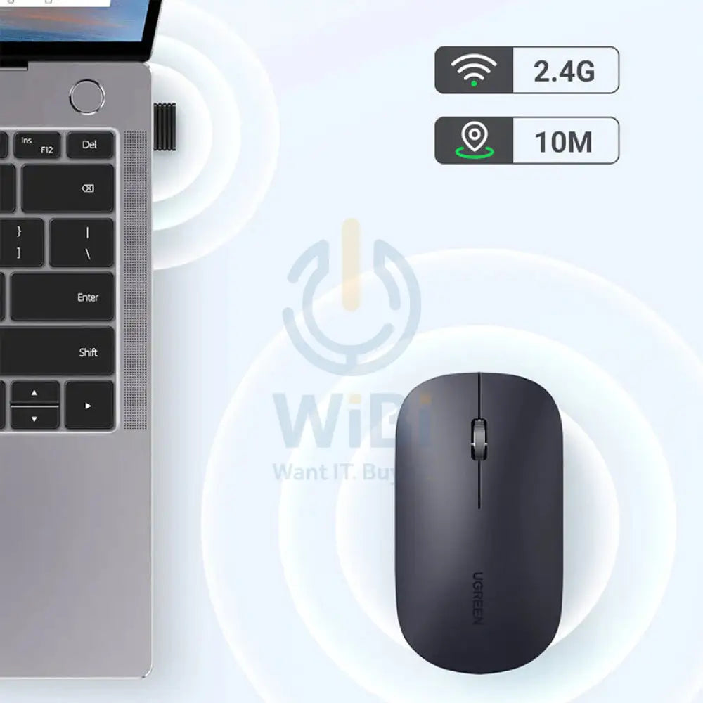 UGREEN Portable Wireless Mouse - Black Accessories > Keyboard & Mouse > Gaming Zone > Offer Zone