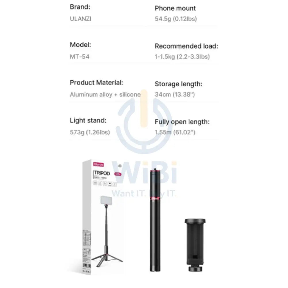 Ulanzi Mt-54 Multifunctional Stand Tripod For GoPro MAX (2025) 360 Action Camera - Black Accessories > Mobiles &