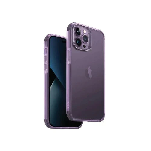 Uniq Hybrid Iphone 14 Pro Max (6.7) Magclick Charging Combat - Fig Purple Accessories > Mobiles & Tablets