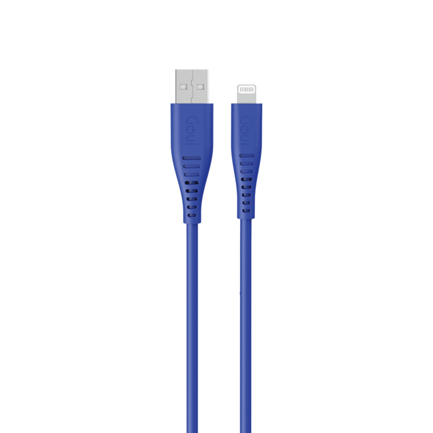 GOUI Silicon Cable - 1.5 Meter / USB-A / Lightning / Blue