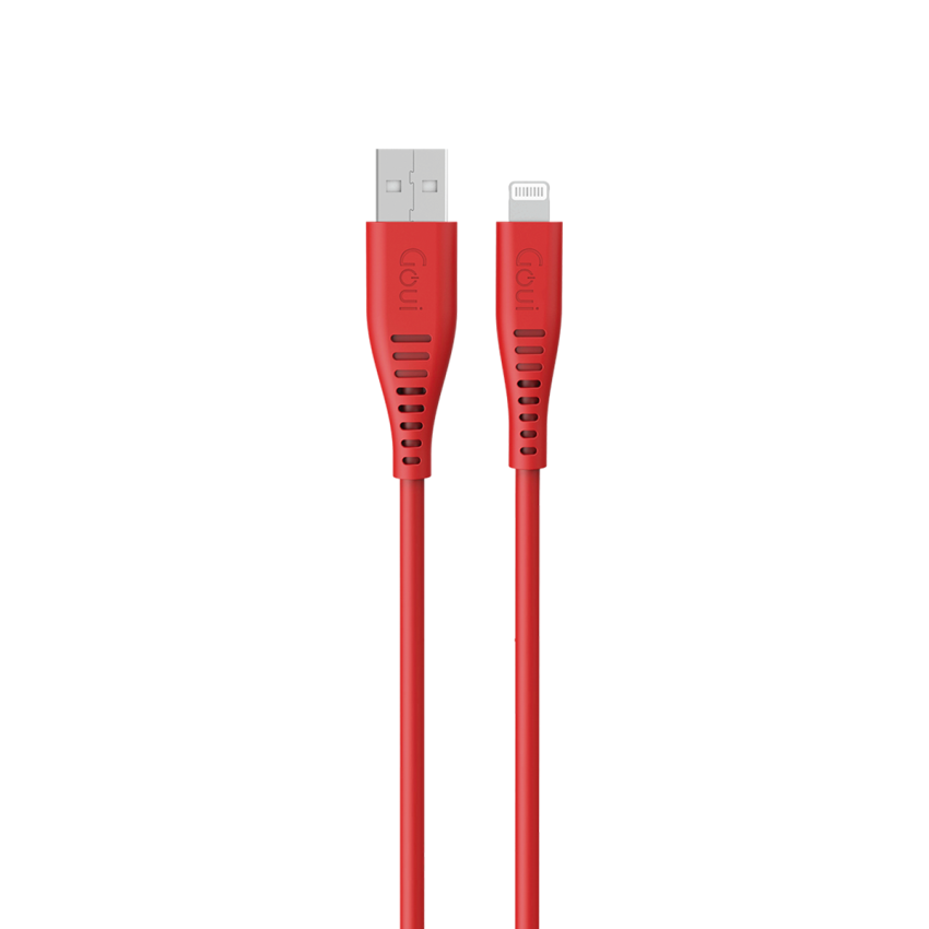 GOUI Silicon Cable - 1.5 Meter / USB-A / Lightning / Red