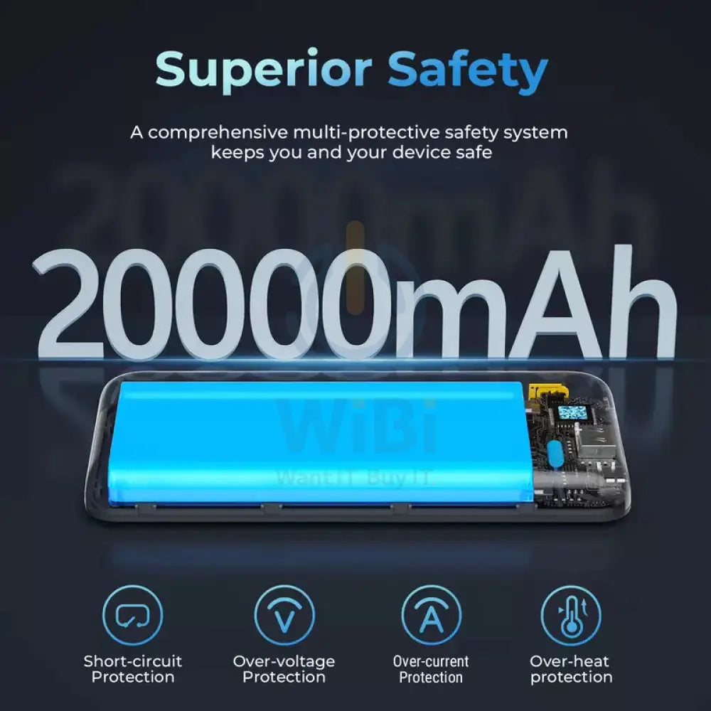 VOLTME Hypercore Power Bank - 20000mAh / 22.5W / USB-C / USB-A / Black Accessories > Power Bank