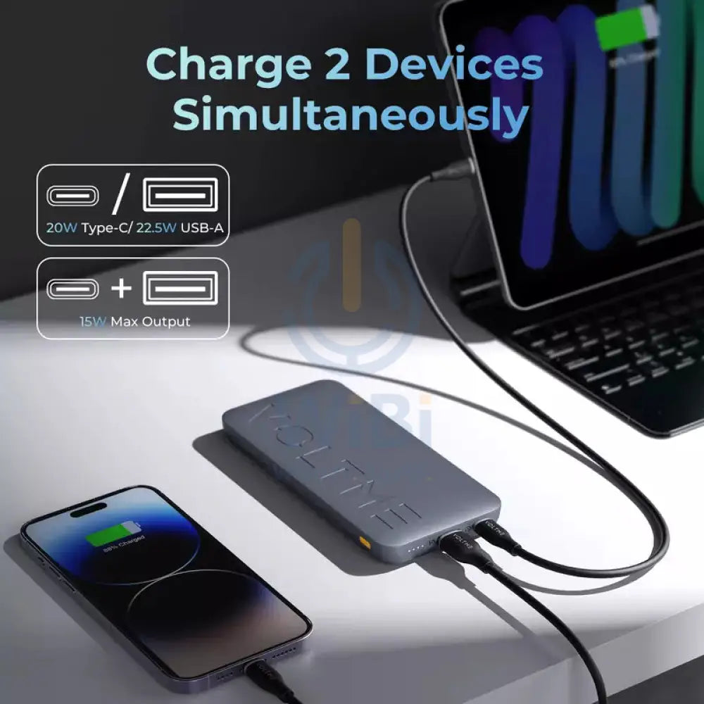 VOLTME Hypercore Power Bank - 20000mAh / 22.5W / USB-C / USB-A / Black Accessories > Power Bank