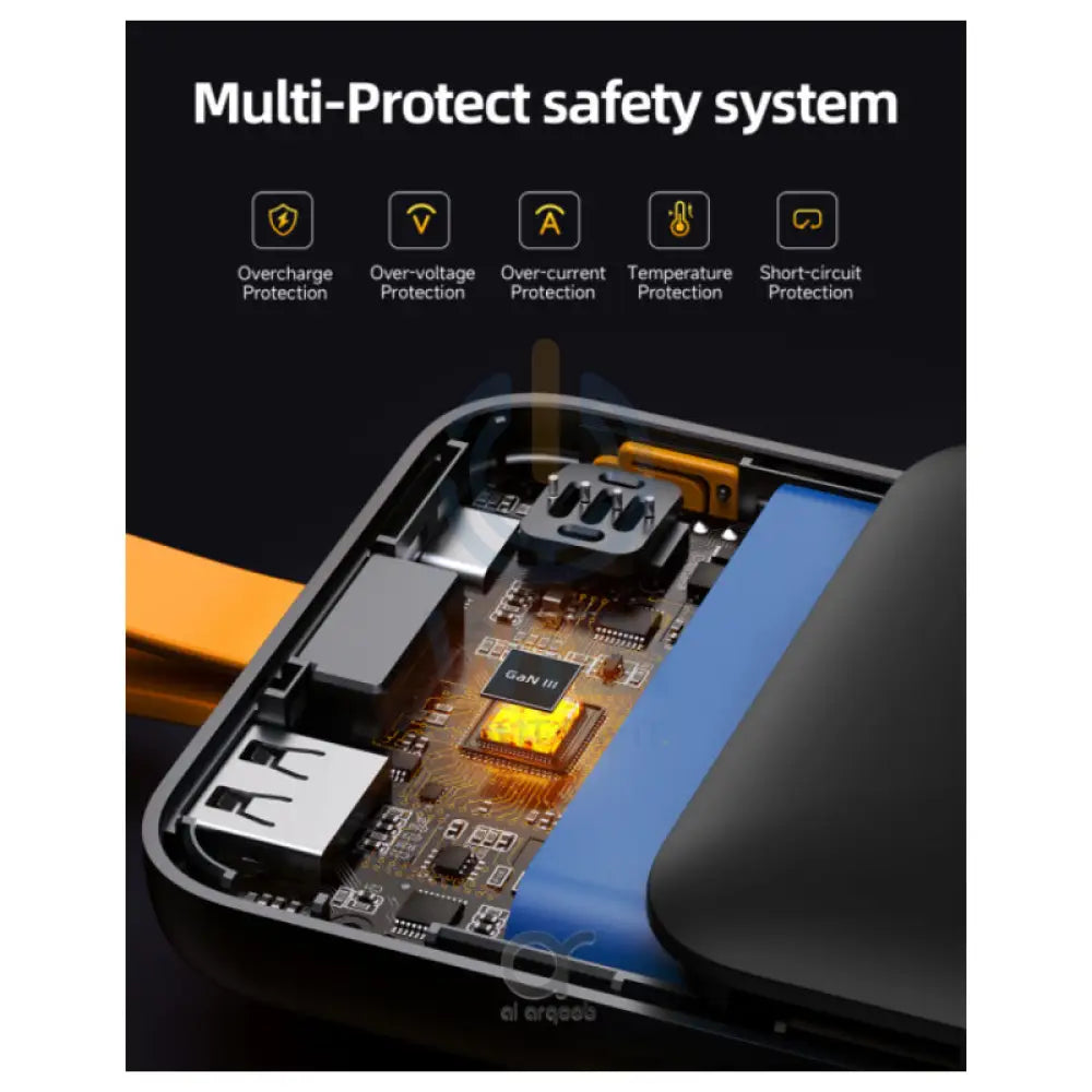 VOLTME Hypercore Sling Power Bank Built-In USB-C Cable - 10000mAh / 22.5W / USB-C / USB-A / Black Accessories > Power