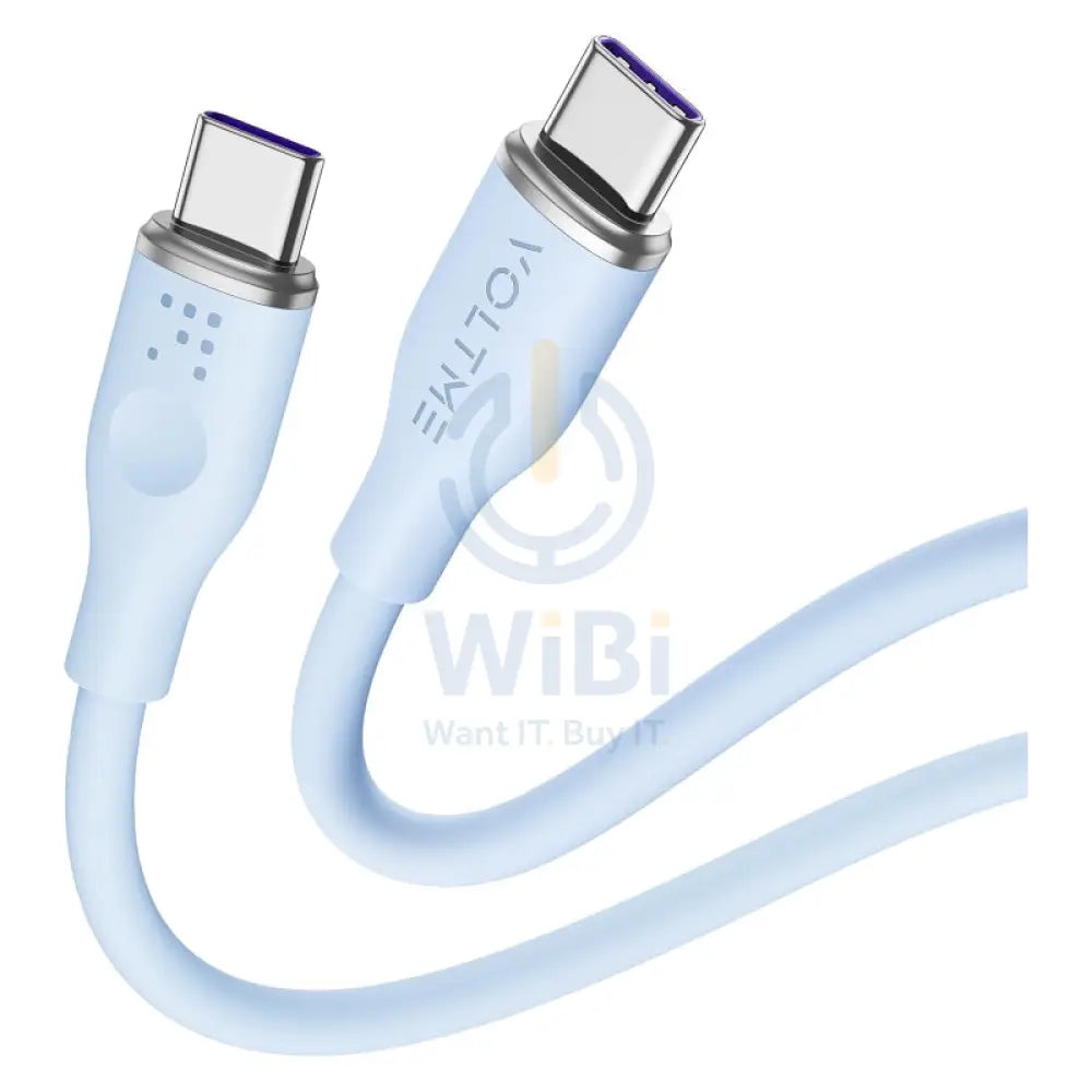 VOLTME Powerlink Moss Liquid Silicon Cable - 1 Meter / 100W / USB-C / Emarker Blue Accessories > Cables & Converters >
