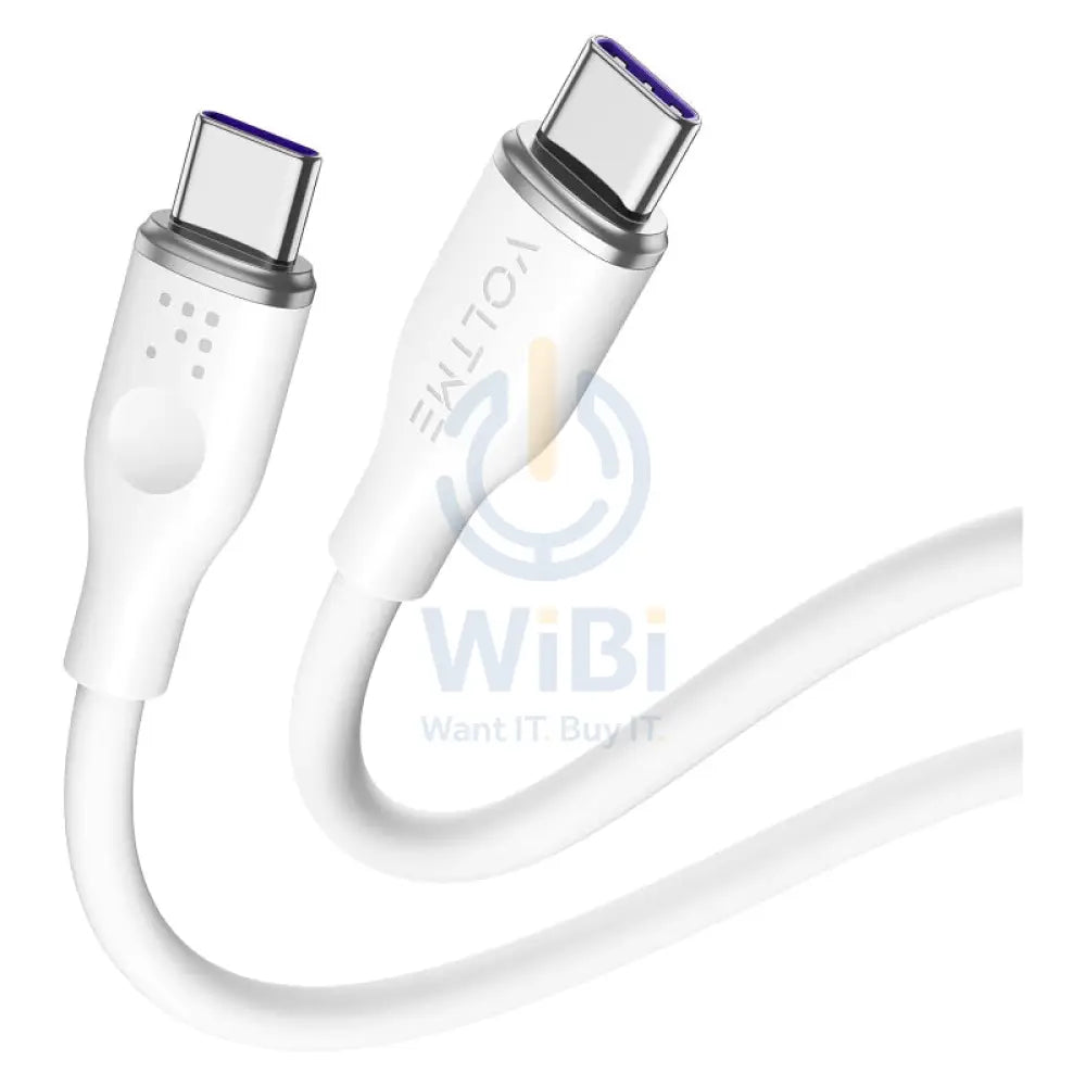 VOLTME Powerlink Moss Liquid Silicon Cable - 1 Meter / 100W / USB-C / Emarker White Accessories > Cables & Converters >