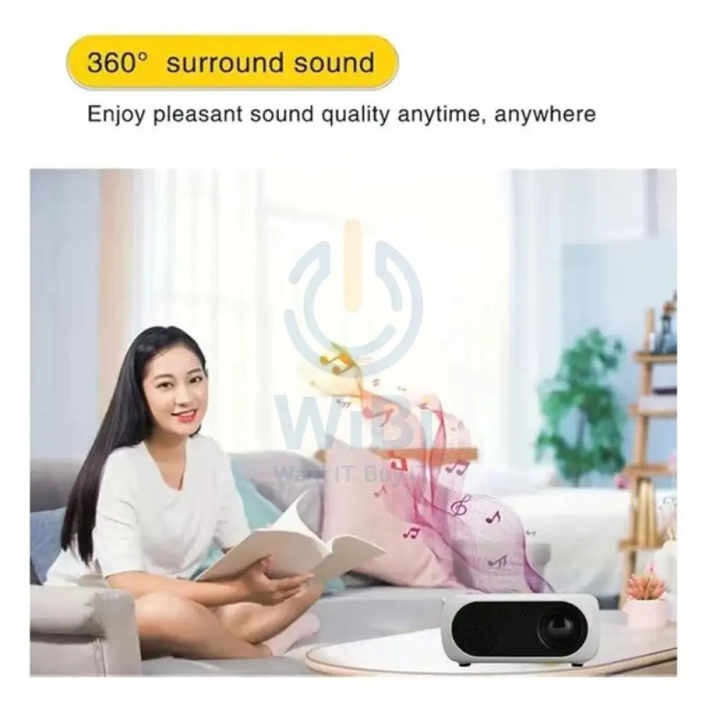 Volto Star 202 Mini LED Projector 2.4″ LCD / 900 Lumens / HDMI / USB A / White Monitors & Projectors > Projectors