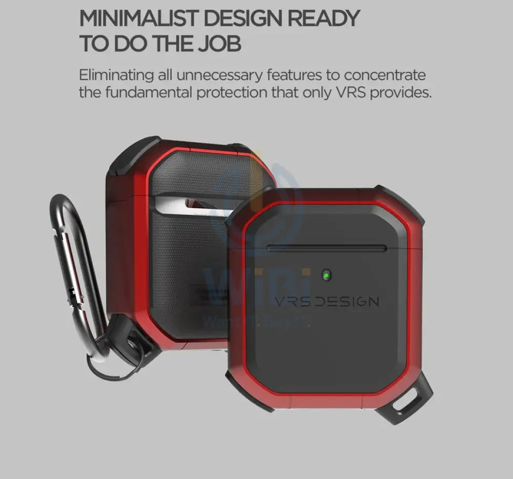 VRS Design Airpods 1 & 2 Active Case - Metal Red Accessories > Mobiles & Tablets