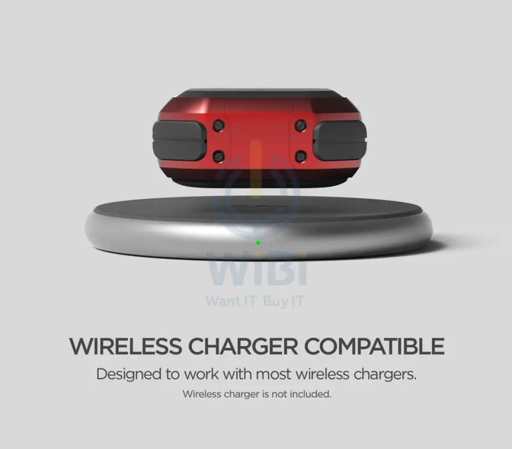 VRS Design Airpods 1 & 2 Active Case - Metal Red Accessories > Mobiles & Tablets
