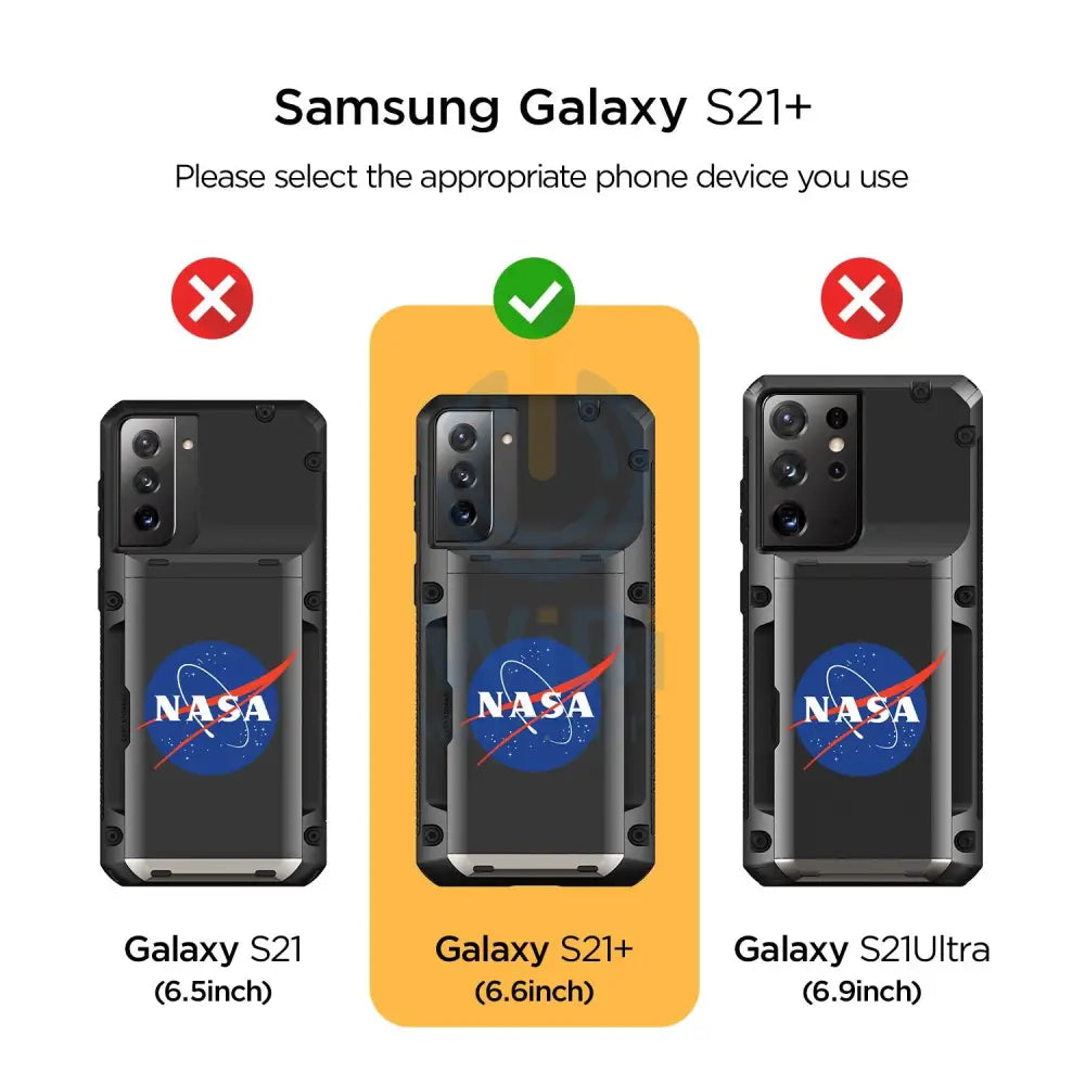 VRS Design Galaxy S21 Plus Damda Glide Pro Case - Black - Nasa - Earth Accessories > Mobiles & Tablets