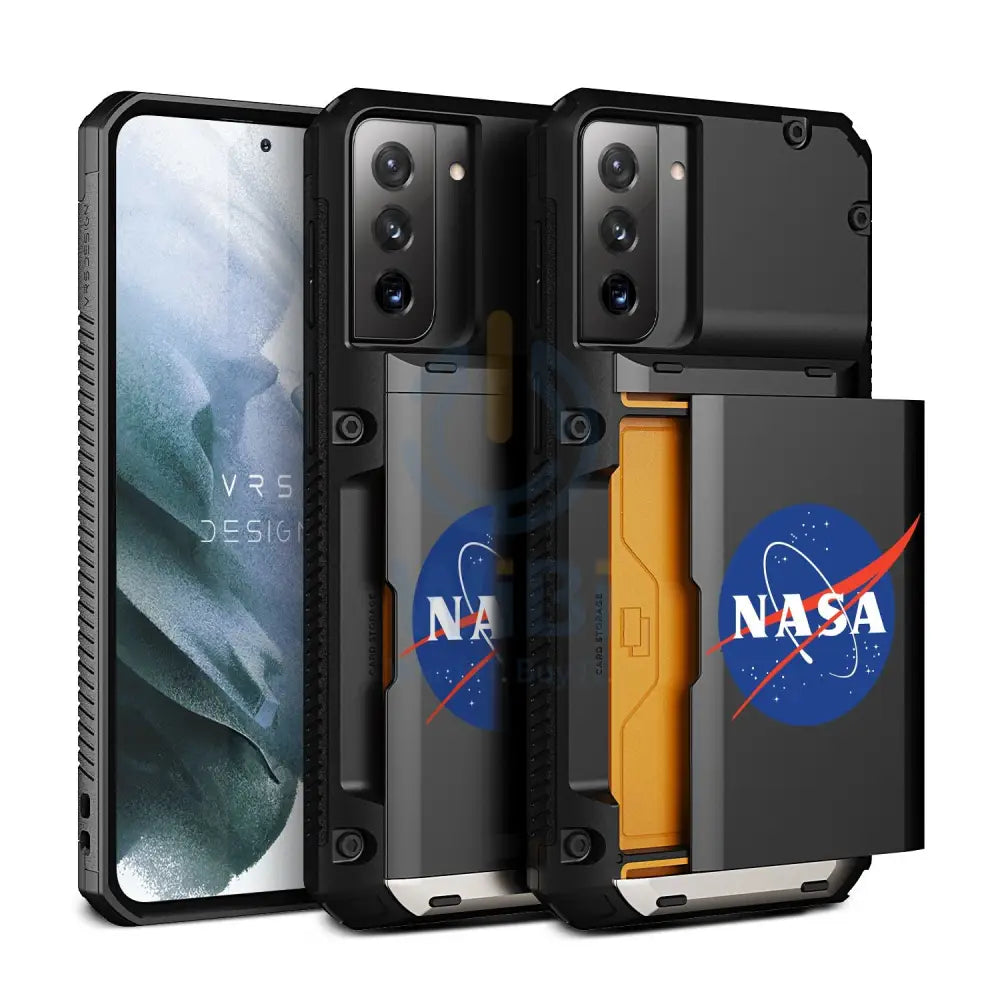 VRS Design Galaxy S21 Plus Damda Glide Pro Case - Black - Nasa - Earth Accessories > Mobiles & Tablets