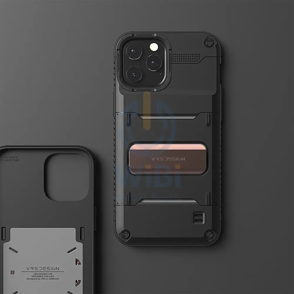 VRS Design iPhone 12 / iPhone 12 Pro Quickstand Case - Black/Bronze Accessories > Mobiles & Tablets