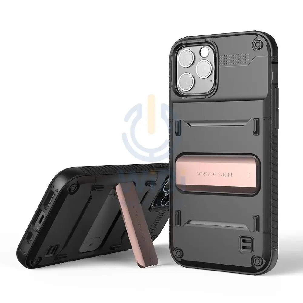 VRS Design iPhone 12 / iPhone 12 Pro Quickstand Case - Black/Bronze Accessories > Mobiles & Tablets
