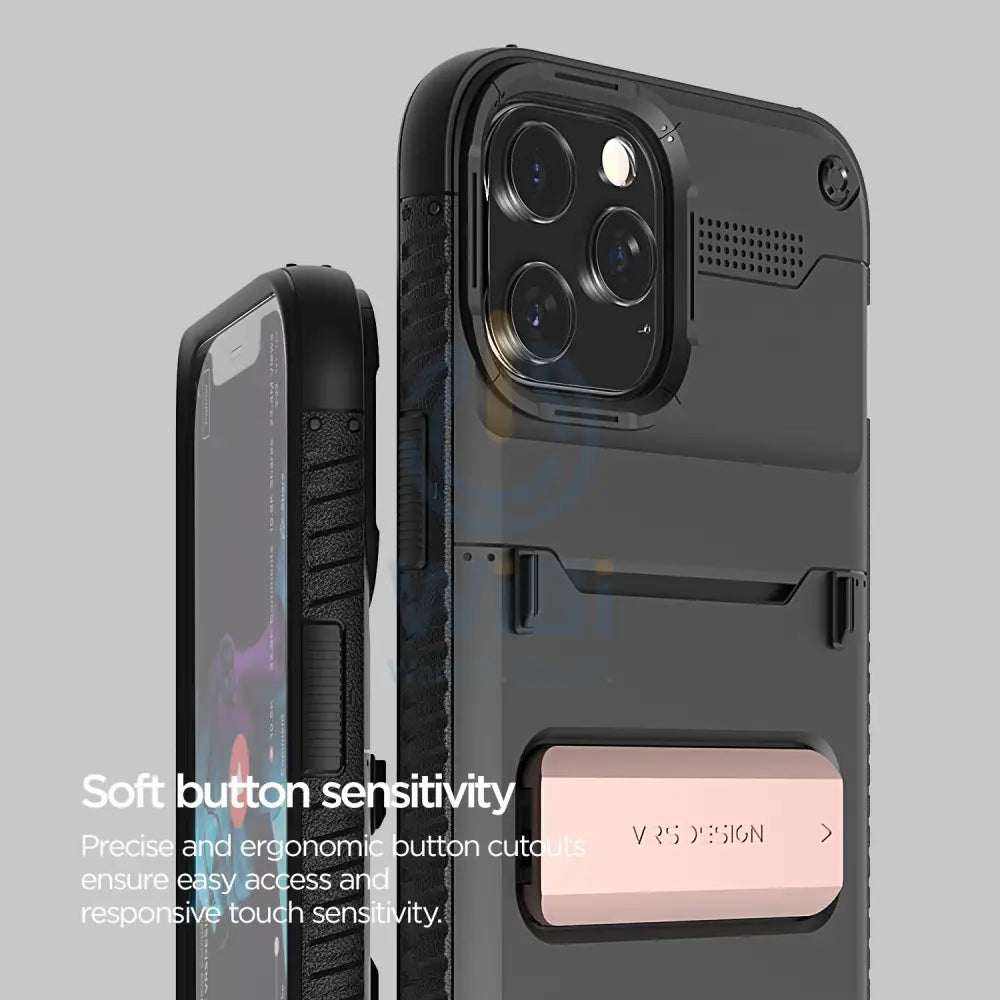 VRS Design iPhone 12 / iPhone 12 Pro Quickstand Case - Black/Bronze Accessories > Mobiles & Tablets